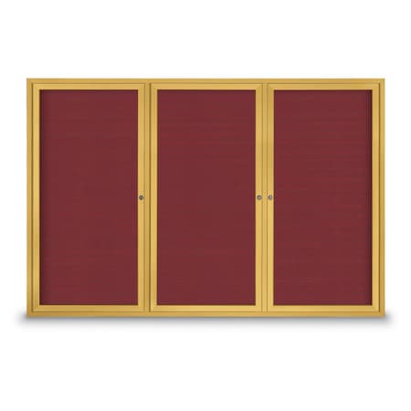 United Visual Products Open Faced Traditional Rounded Corkboard UV643ARC-BRONZE-RUBBER